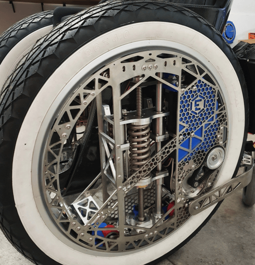 Modern hubless electric wheelchair wheel concept